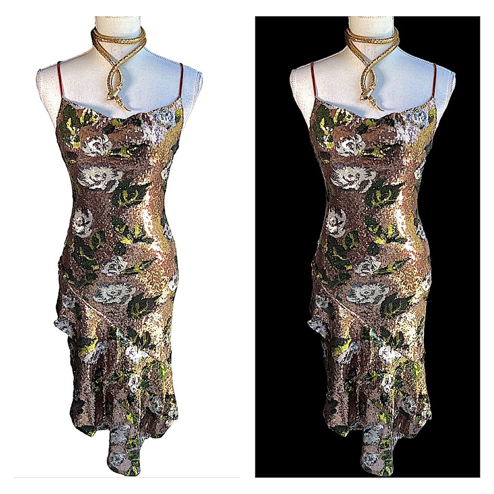 House of Harlow 1960 x Revolve Floral Sequin Cocktail Dress. B13